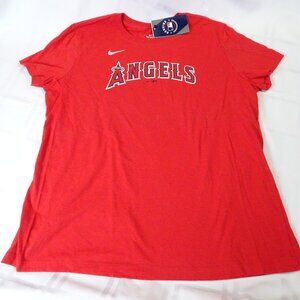 Nike Los Angeles Angels T-shirt. Women's XL. Ohtani #17, Red/Silver letters